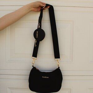 bebe Adjustable Purse + Coin Pouch
